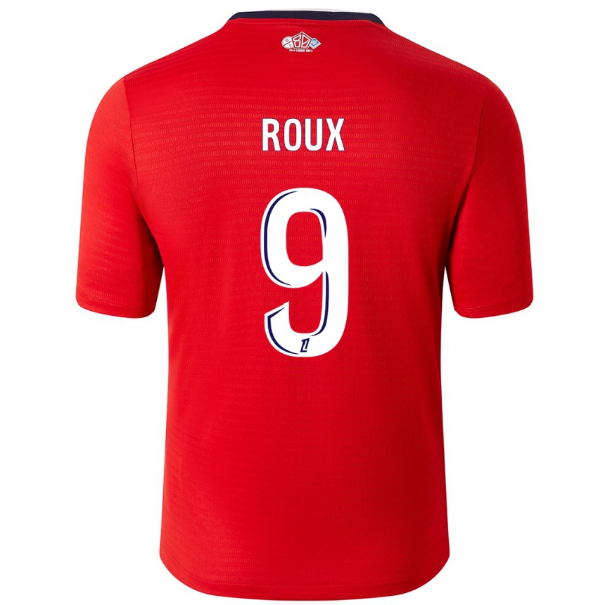 Men Football Danielle Roux #9 Red White Home Jersey 2024/25 T-Shirt Uk