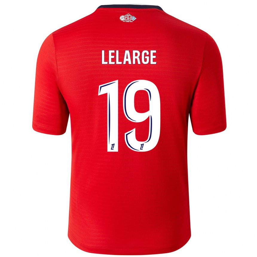 Men Football Claire Lelarge #19 Red White Home Jersey 2024/25 T-Shirt Uk