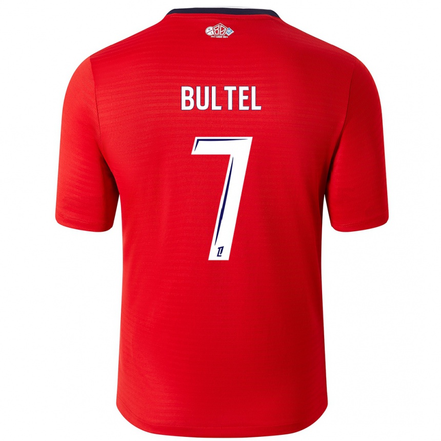 Men Football Ludivine Bultel #7 Red White Home Jersey 2024/25 T-Shirt Uk