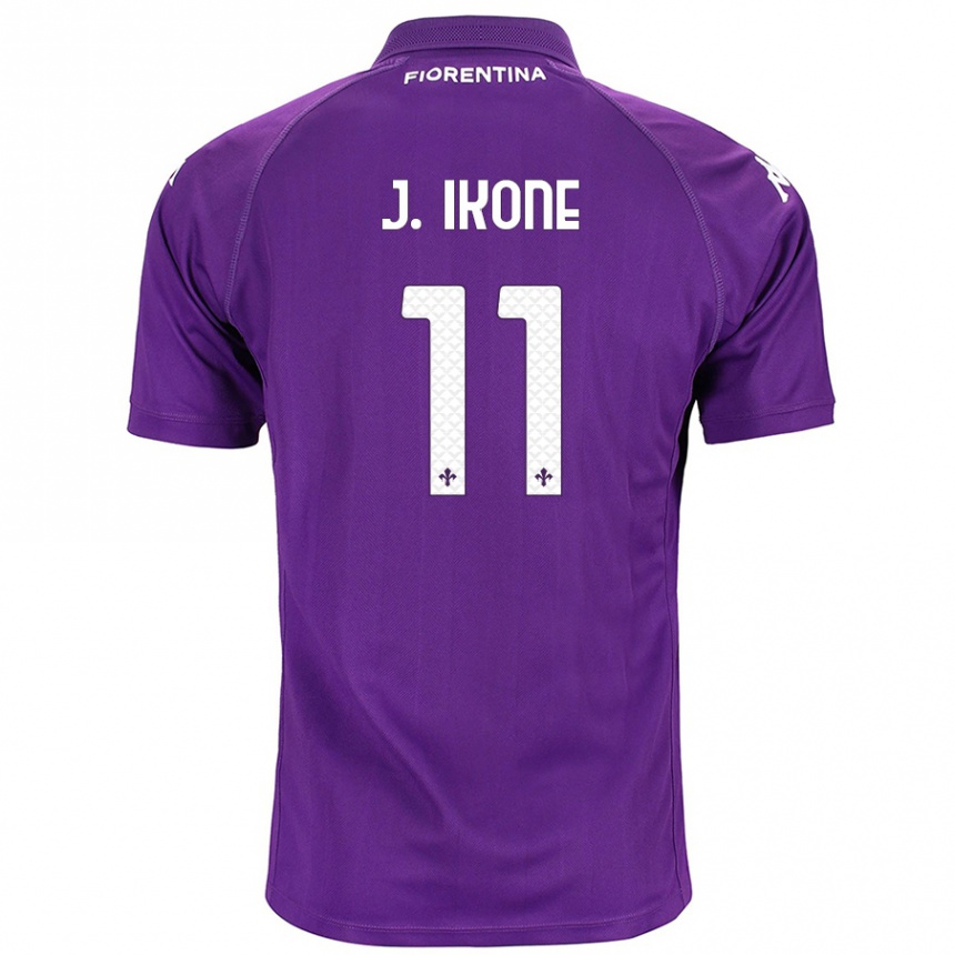 Men Football Jonathan Ikoné #11 Purple Home Jersey 2024/25 T-Shirt Uk