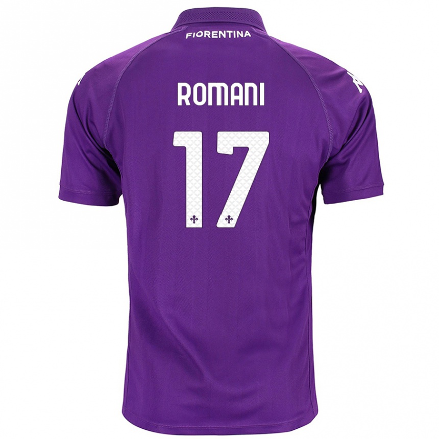 Men Football Lorenzo Romani #17 Purple Home Jersey 2024/25 T-Shirt Uk