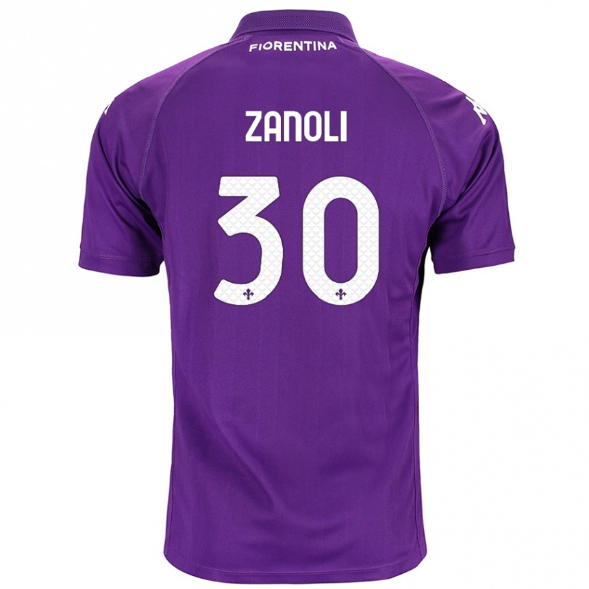 Men Football Martina Zanoli #30 Purple Home Jersey 2024/25 T-Shirt Uk