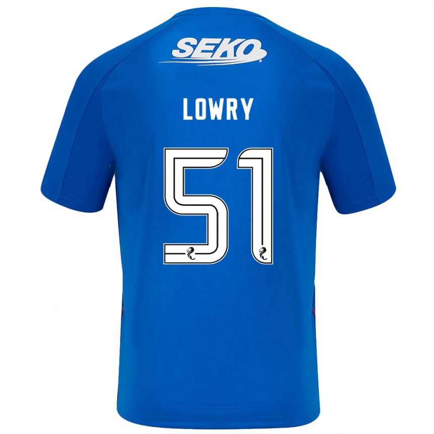 Men Football Alex Lowry #51 Dark Blue Home Jersey 2024/25 T-Shirt Uk