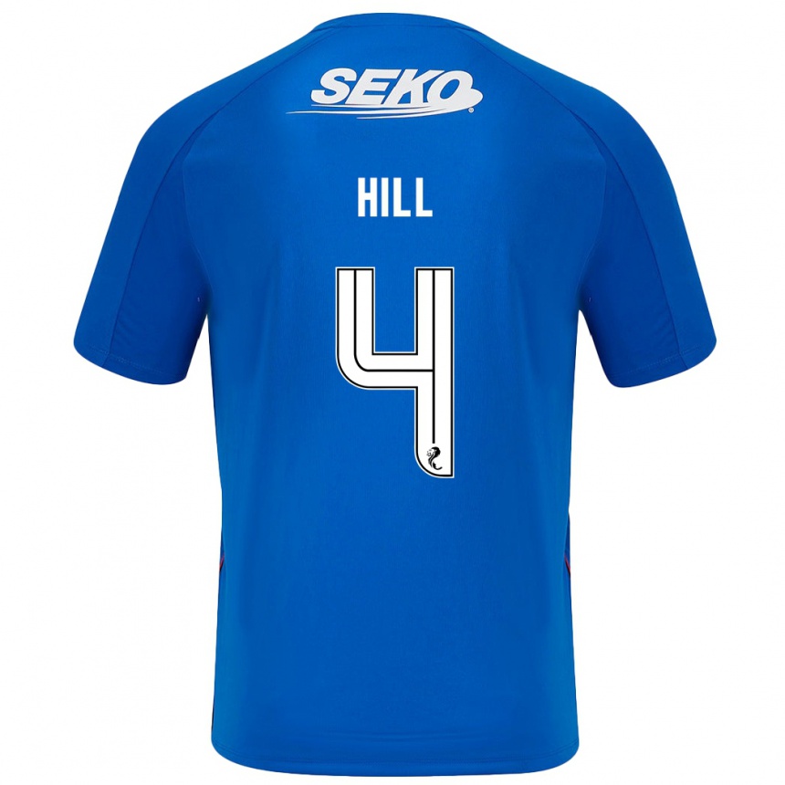 Men Football Kathryn Hill #4 Dark Blue Home Jersey 2024/25 T-Shirt Uk