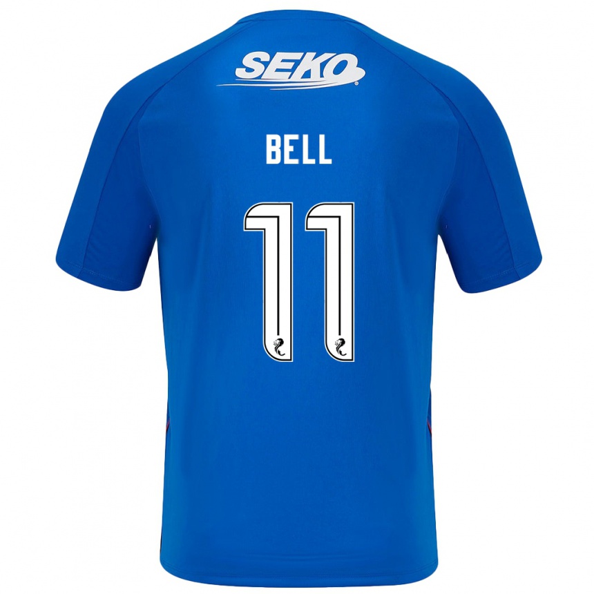 Men Football Megan Bell #11 Dark Blue Home Jersey 2024/25 T-Shirt Uk