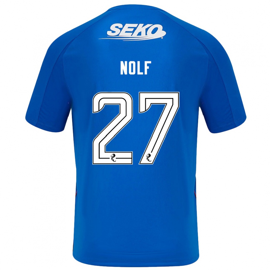 Men Football Madeline Nolf #27 Dark Blue Home Jersey 2024/25 T-Shirt Uk