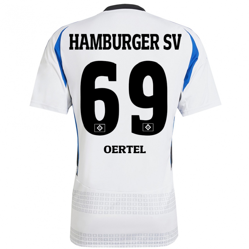 Men Football Jan Oertel #69 White Blue Home Jersey 2024/25 T-Shirt Uk