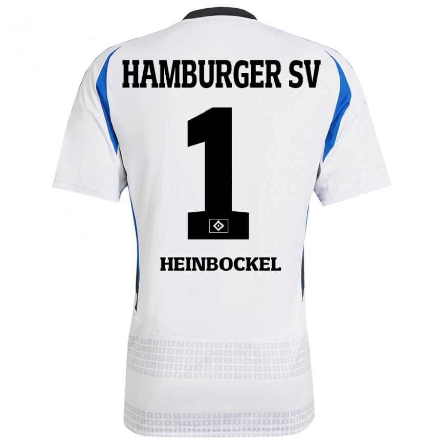 Men Football Simon Heinbockel #1 White Blue Home Jersey 2024/25 T-Shirt Uk