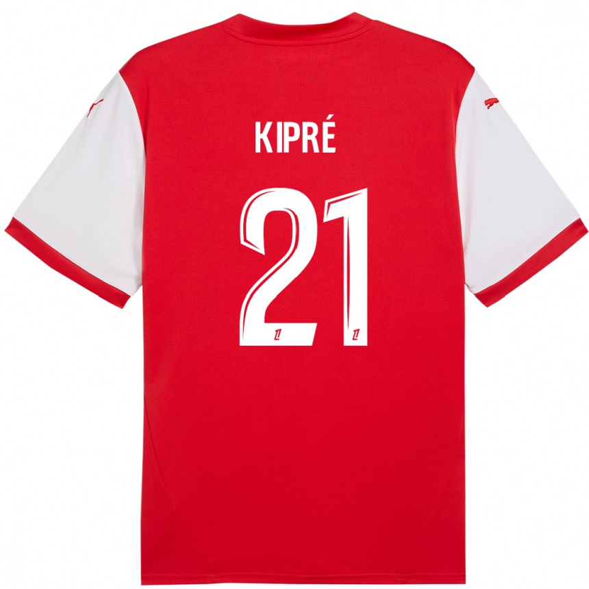 Men Football Cédric Kipré #21 Red White Home Jersey 2024/25 T-Shirt Uk