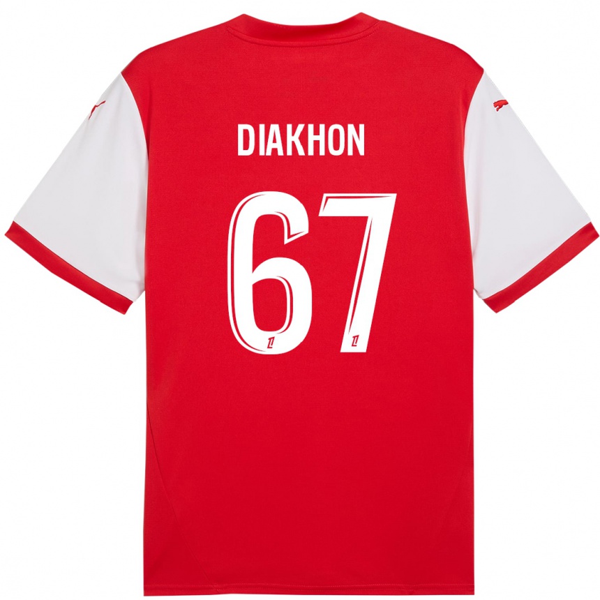 Men Football Mamadou Diakhon #67 Red White Home Jersey 2024/25 T-Shirt Uk