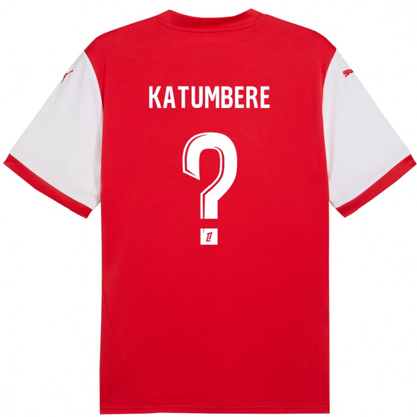 Men Football Noah Katumbere #0 Red White Home Jersey 2024/25 T-Shirt Uk