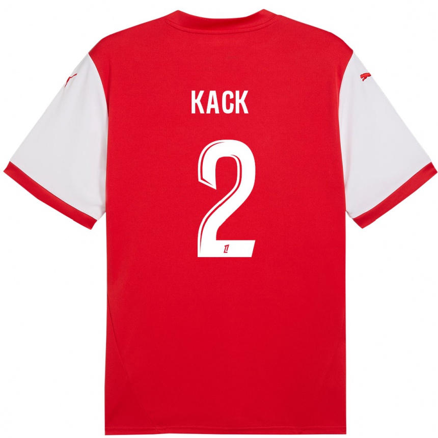 Men Football Mathilde Kack #2 Red White Home Jersey 2024/25 T-Shirt Uk