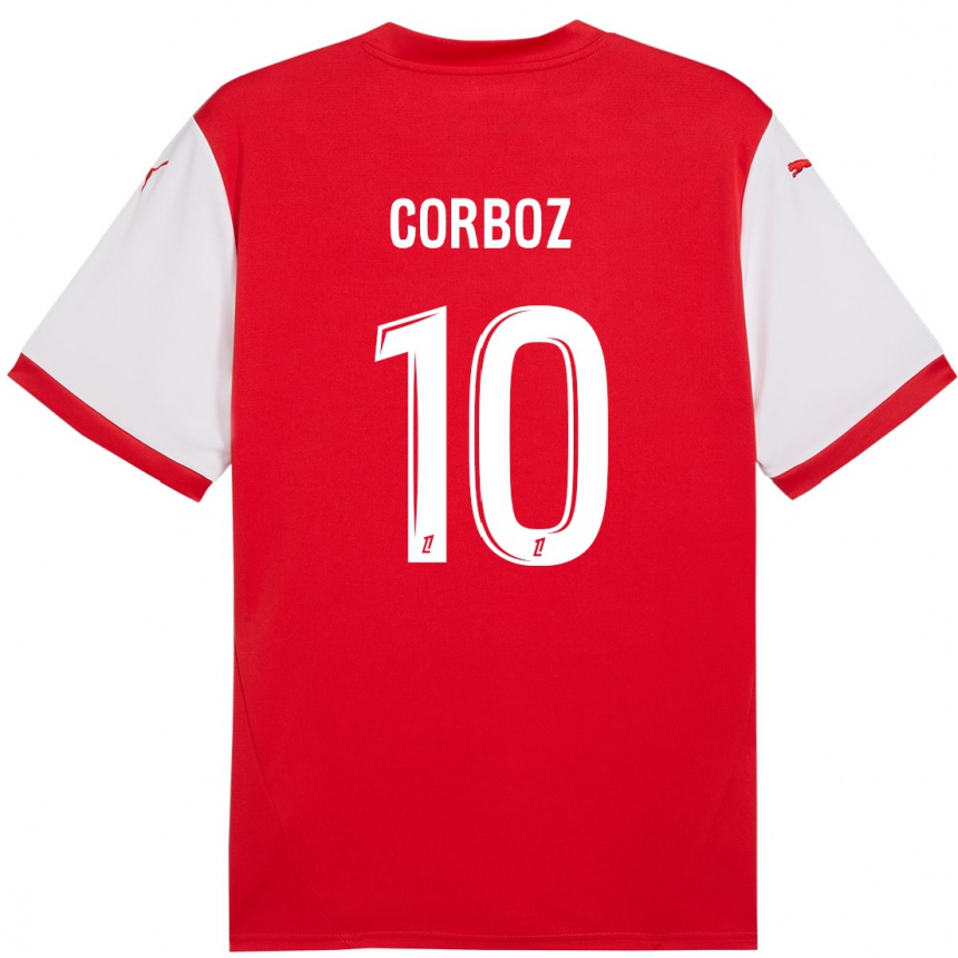 Men Football Rachel Corboz #10 Red White Home Jersey 2024/25 T-Shirt Uk