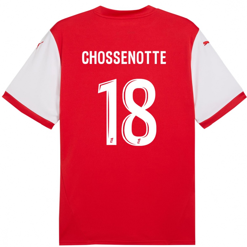 Men Football Shana Chossenotte #18 Red White Home Jersey 2024/25 T-Shirt Uk