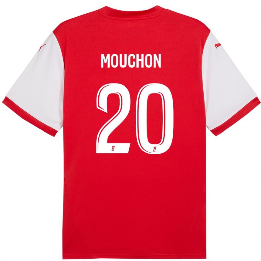 Men Football Noemie Mouchon #20 Red White Home Jersey 2024/25 T-Shirt Uk