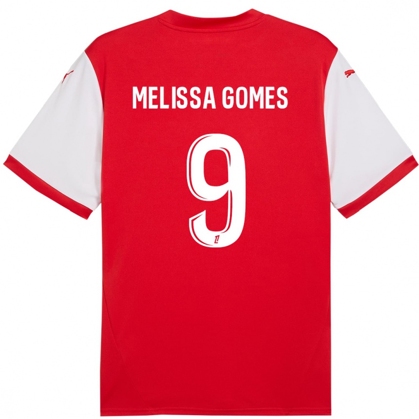 Men Football Melissa Ferreira Gomes #9 Red White Home Jersey 2024/25 T-Shirt Uk