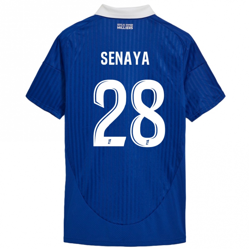 Men Football Marvin Senaya #28 Blue White Home Jersey 2024/25 T-Shirt Uk