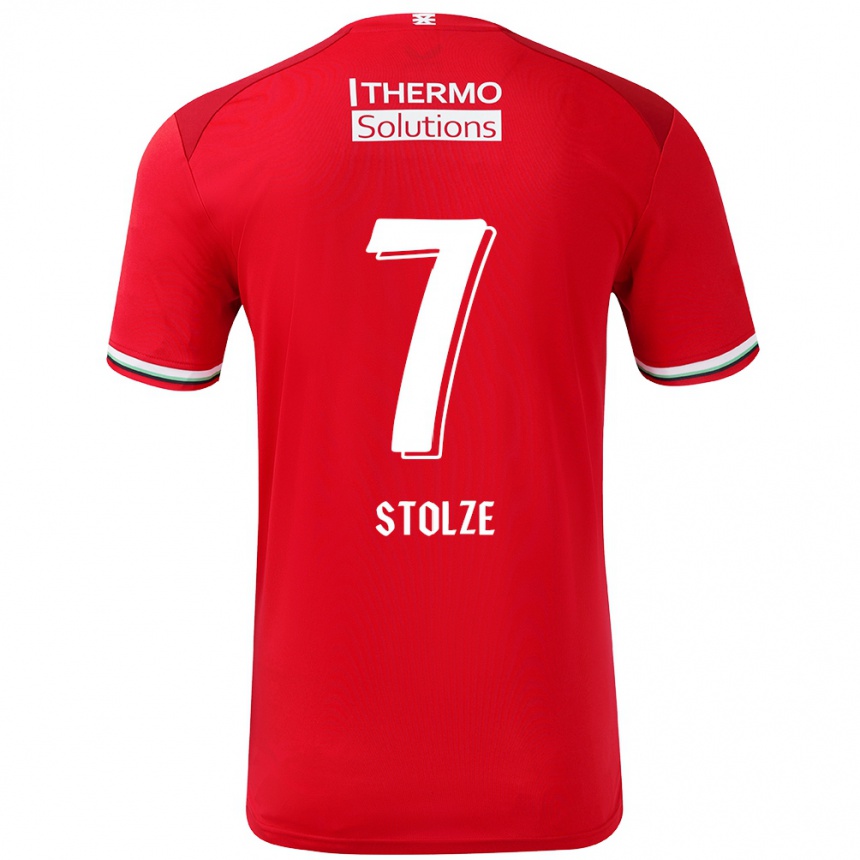 Men Football Anna-Lena Stolze #7 Red White Home Jersey 2024/25 T-Shirt Uk