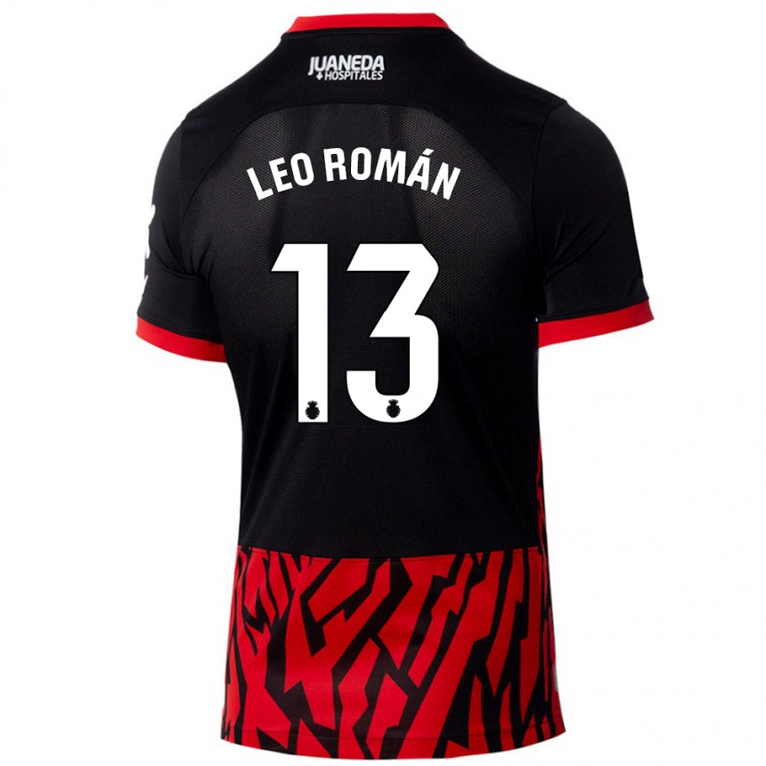 Men Football Leo Román #13 Black Red Home Jersey 2024/25 T-Shirt Uk