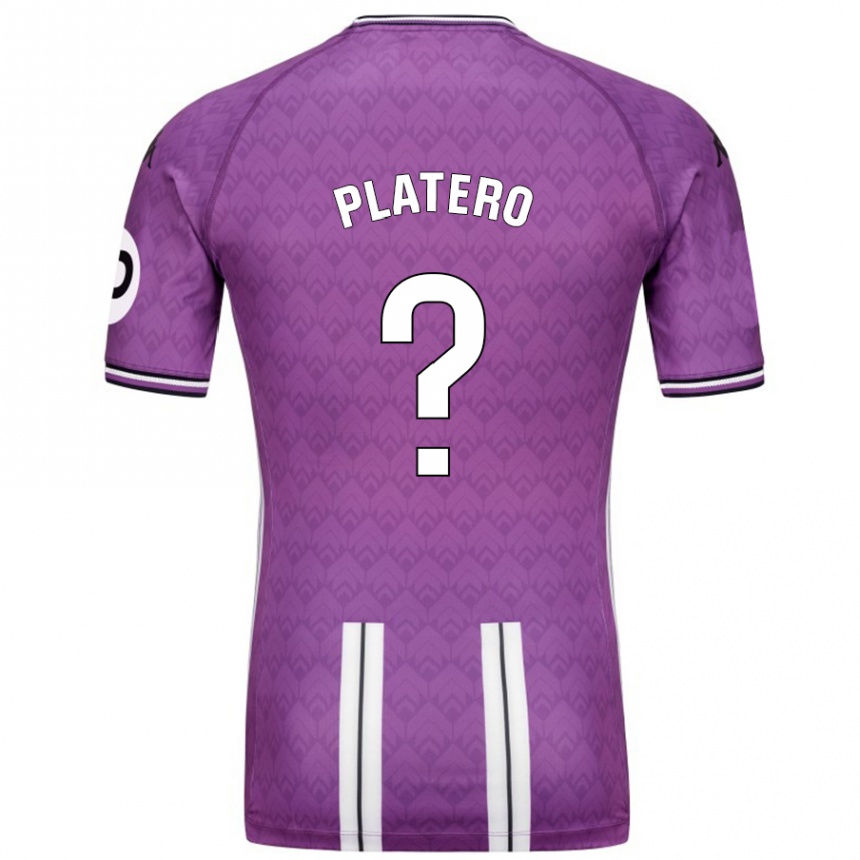 Men Football Miguel Platero #0 Purple White Home Jersey 2024/25 T-Shirt Uk