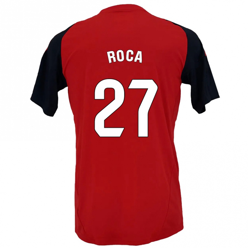 Men Football Joel Roca #27 Red Black Home Jersey 2024/25 T-Shirt Uk