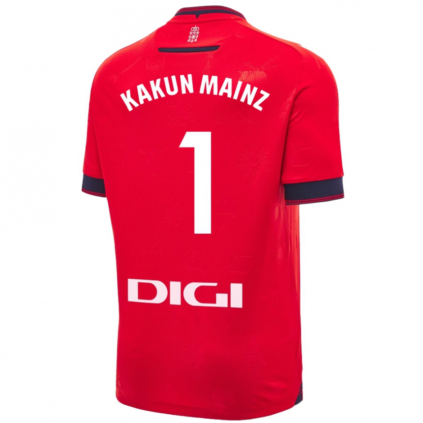 Men Football Kakun Mainz #1 Red White Home Jersey 2024/25 T-Shirt Uk