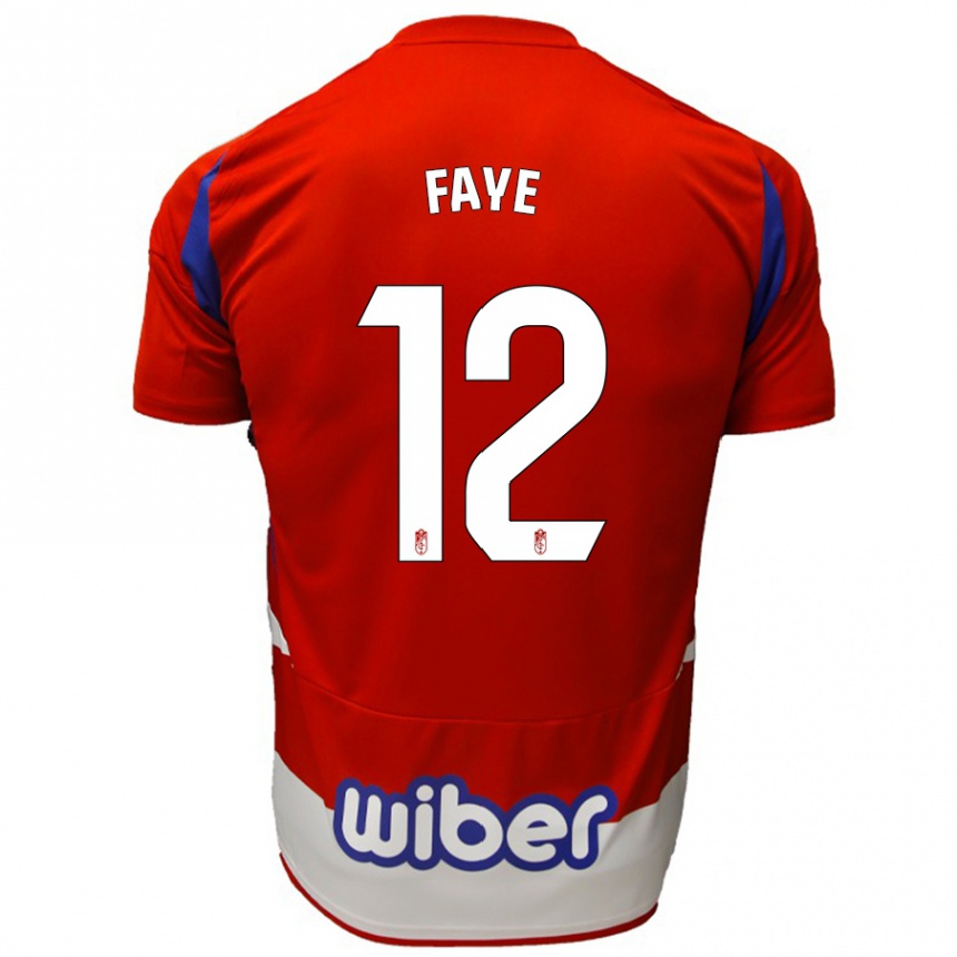 Men Football Serigne Faye #12 Red White Blue Home Jersey 2024/25 T-Shirt Uk