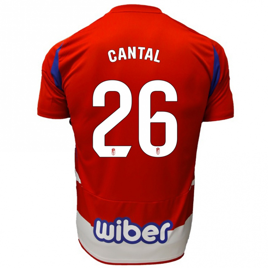 Men Football Paco Cantal #26 Red White Blue Home Jersey 2024/25 T-Shirt Uk