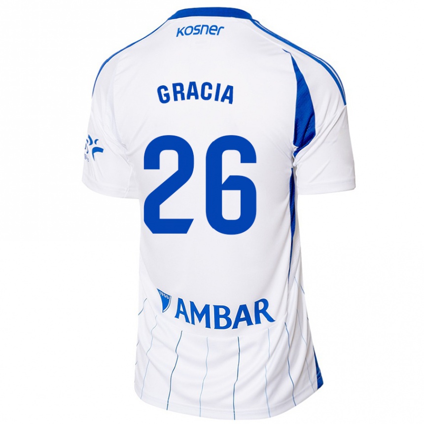 Men Football Gori Gracia #26 Red White Home Jersey 2024/25 T-Shirt Uk