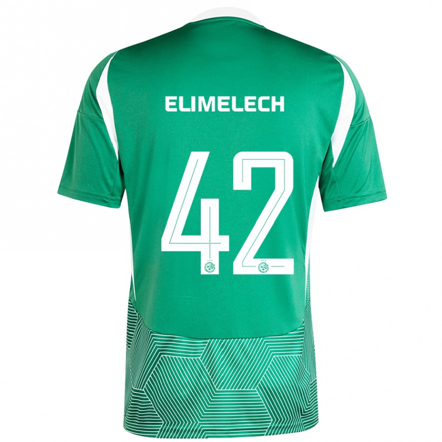 Men Football Roey Elimelech #42 Green White Home Jersey 2024/25 T-Shirt Uk