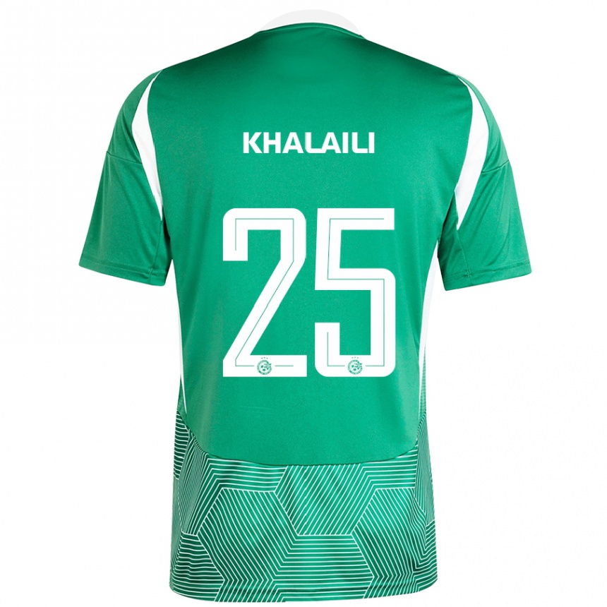 Men Football Anan Khalaili #25 Green White Home Jersey 2024/25 T-Shirt Uk