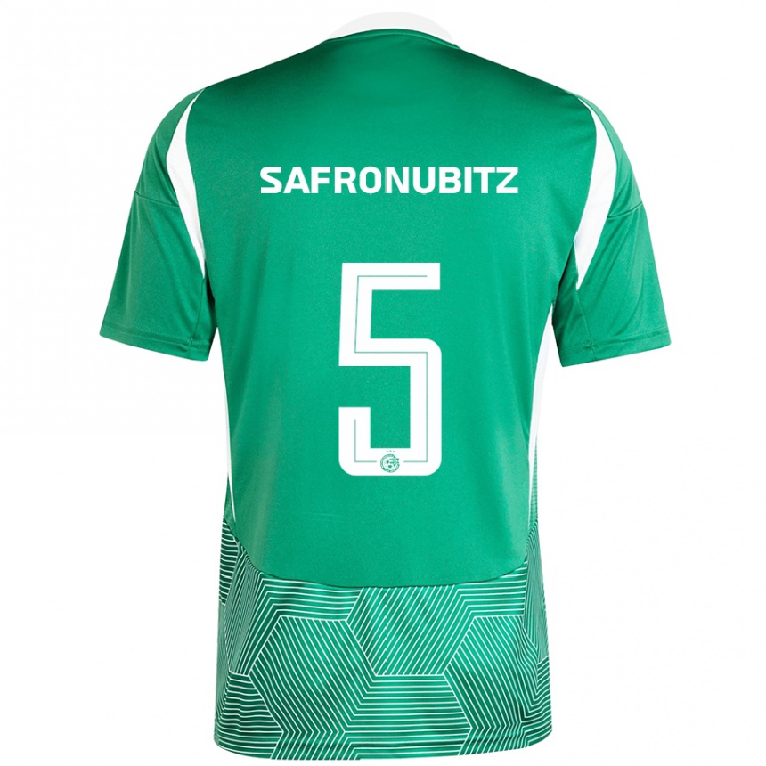 Men Football Dan Safronubitz #5 Green White Home Jersey 2024/25 T-Shirt Uk