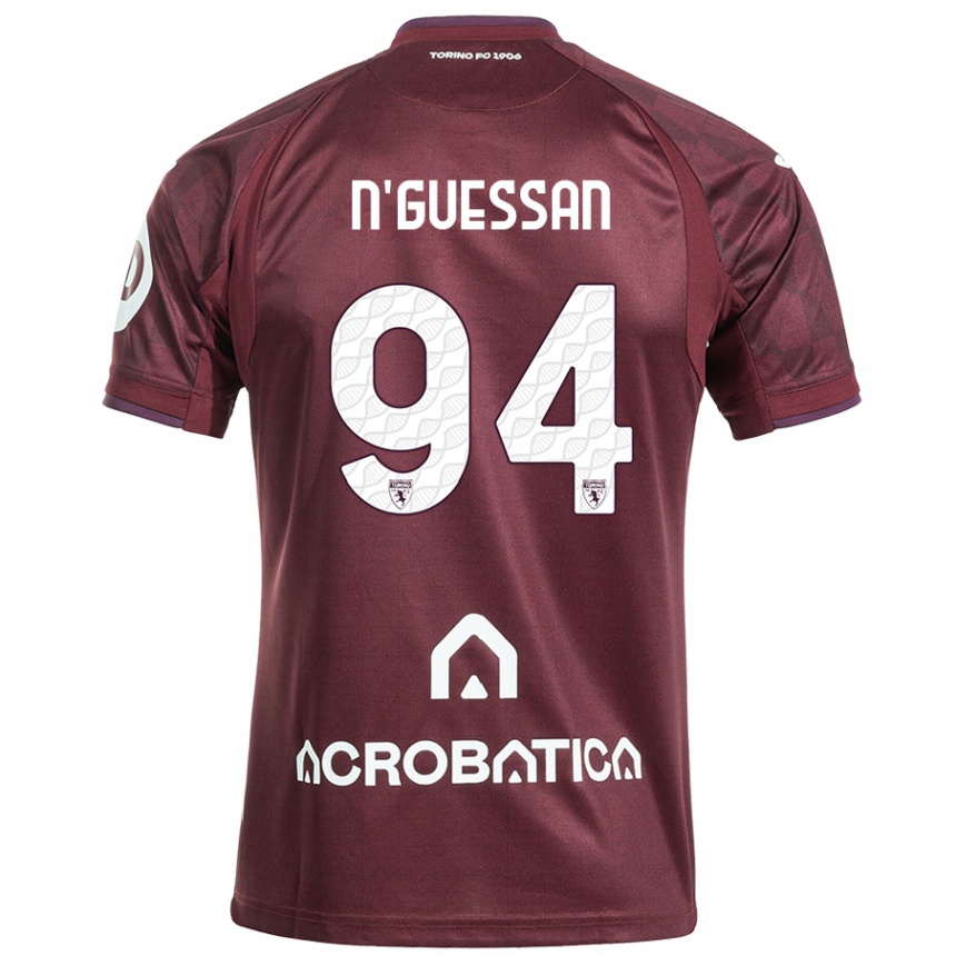 Men Football Ange Caumenan N'guessan #94 Maroon White Home Jersey 2024/25 T-Shirt Uk