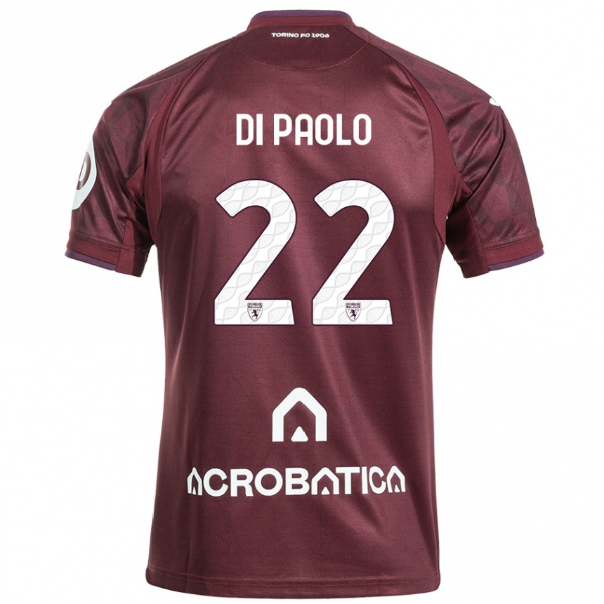 Men Football Sebastiano Di Paolo #22 Maroon White Home Jersey 2024/25 T-Shirt Uk