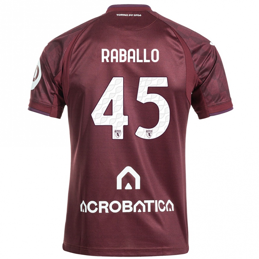 Men Football Alessio Raballo #45 Maroon White Home Jersey 2024/25 T-Shirt Uk