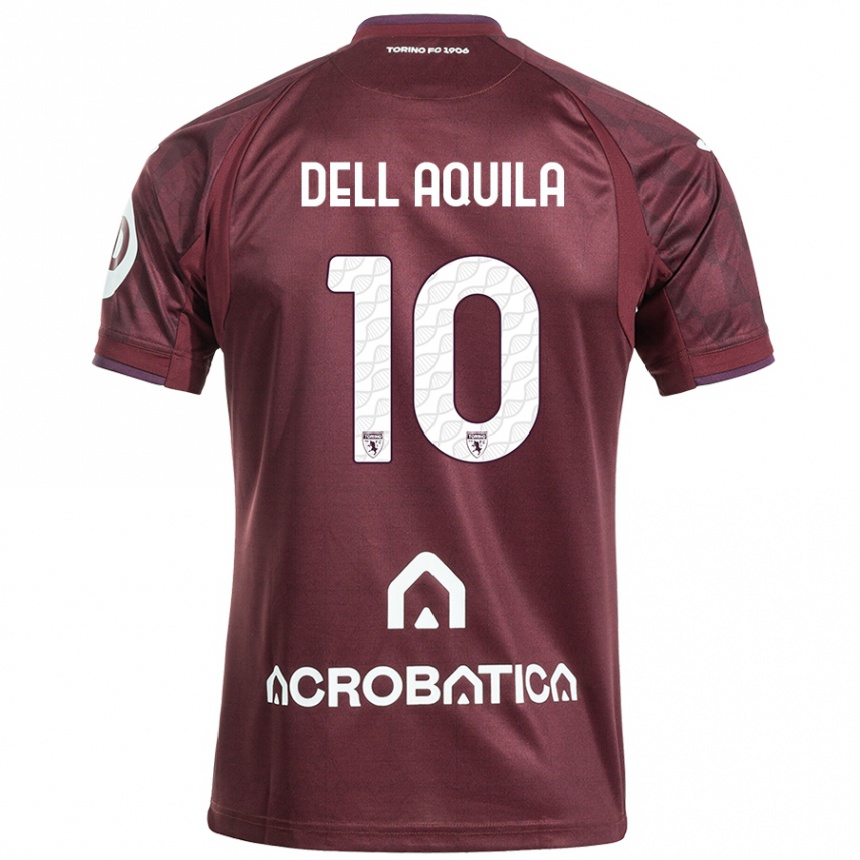 Men Football Francesco Dell'aquila #10 Maroon White Home Jersey 2024/25 T-Shirt Uk