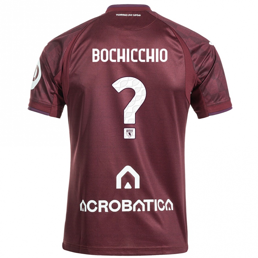 Men Football Francesco Bochicchio #0 Maroon White Home Jersey 2024/25 T-Shirt Uk