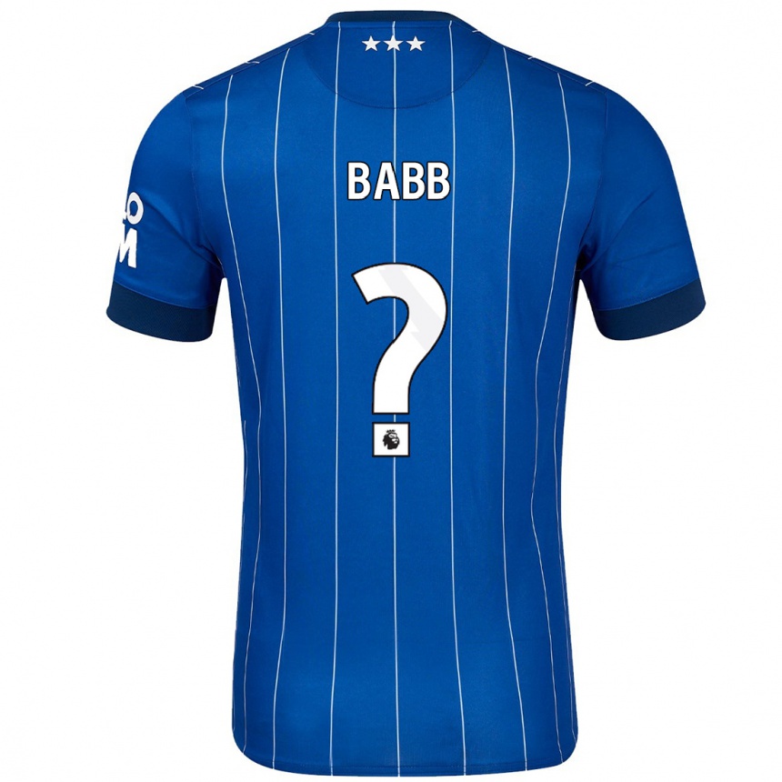 Men Football Daniel Babb #0 Navy Blue Home Jersey 2024/25 T-Shirt Uk