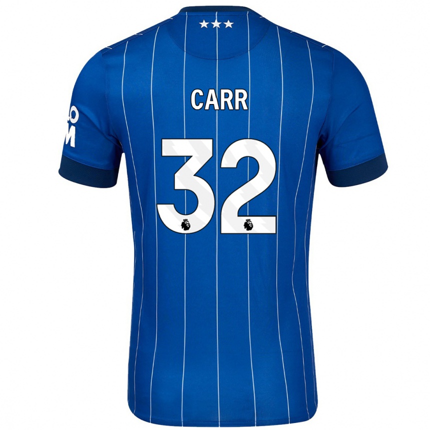 Men Football Ryan Carr #32 Navy Blue Home Jersey 2024/25 T-Shirt Uk