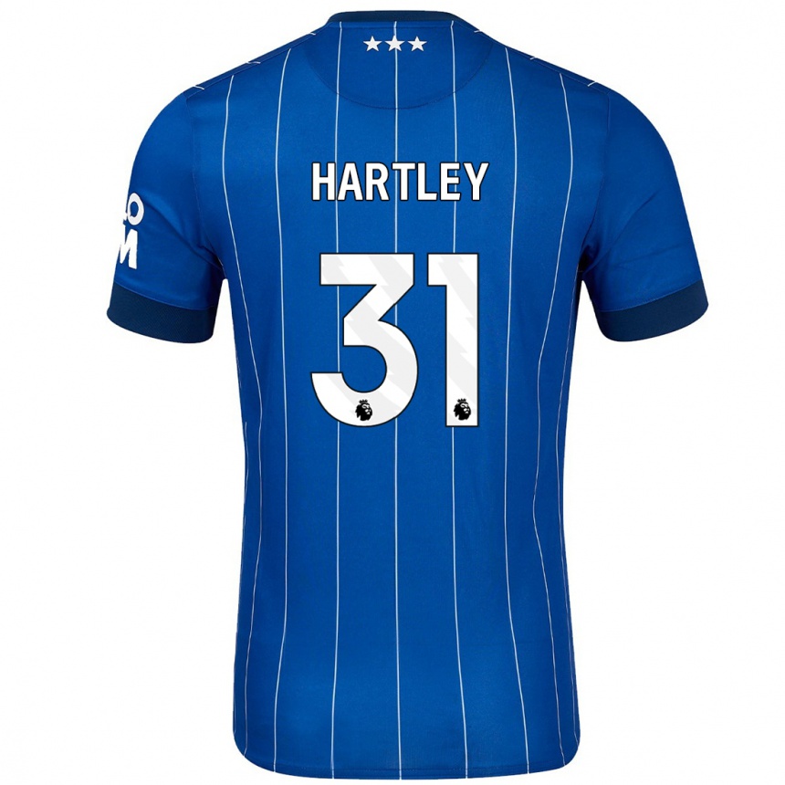 Men Football Laura Hartley #31 Navy Blue Home Jersey 2024/25 T-Shirt Uk