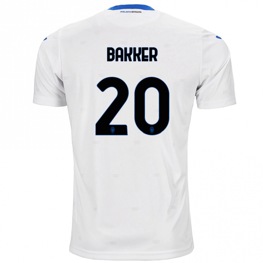 Men Football Mitchel Bakker #20 White Away Jersey 2024/25 T-Shirt Uk