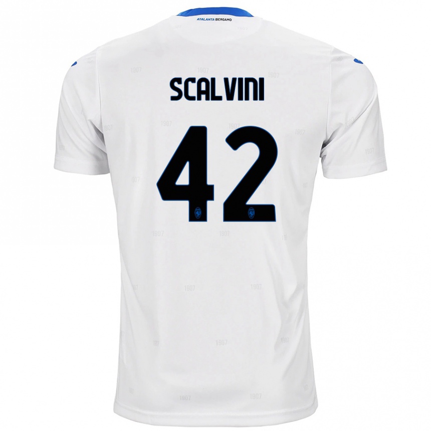 Men Football Giorgio Scalvini #42 White Away Jersey 2024/25 T-Shirt Uk