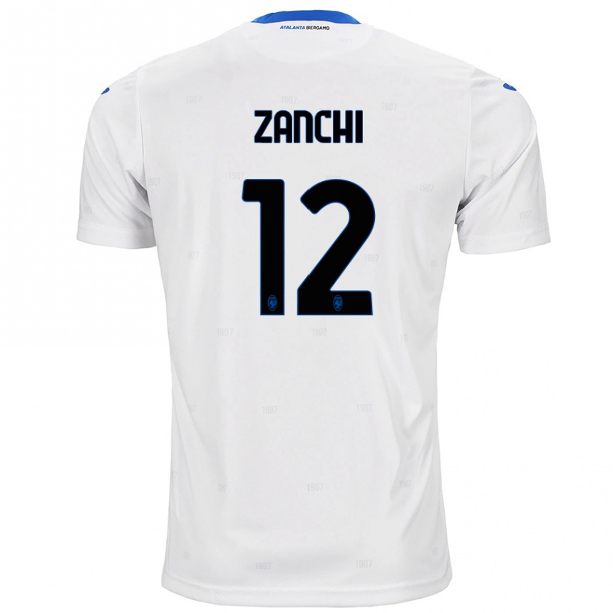 Men Football Edoardo Zanchi #12 White Away Jersey 2024/25 T-Shirt Uk