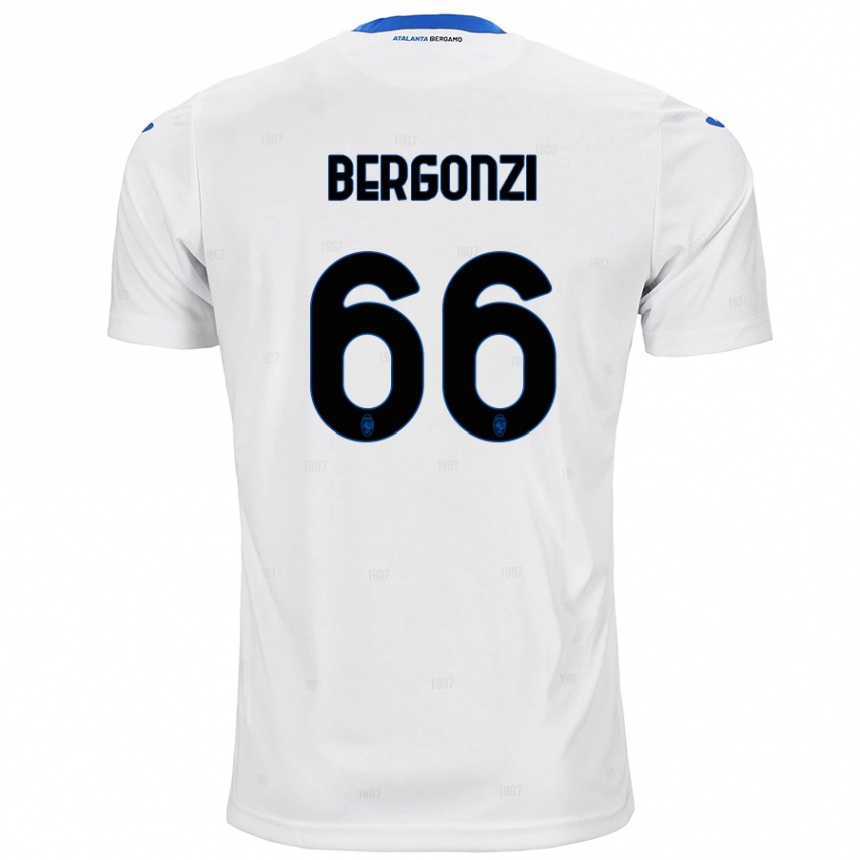 Men Football Federico Bergonzi #66 White Away Jersey 2024/25 T-Shirt Uk