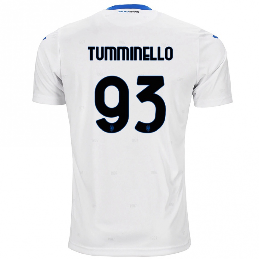 Men Football Marco Tumminello #93 White Away Jersey 2024/25 T-Shirt Uk