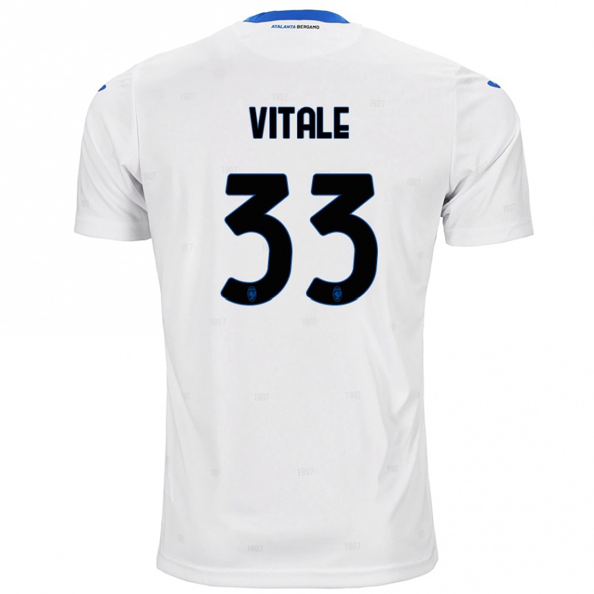 Men Football Francesca Vitale #33 White Away Jersey 2024/25 T-Shirt Uk