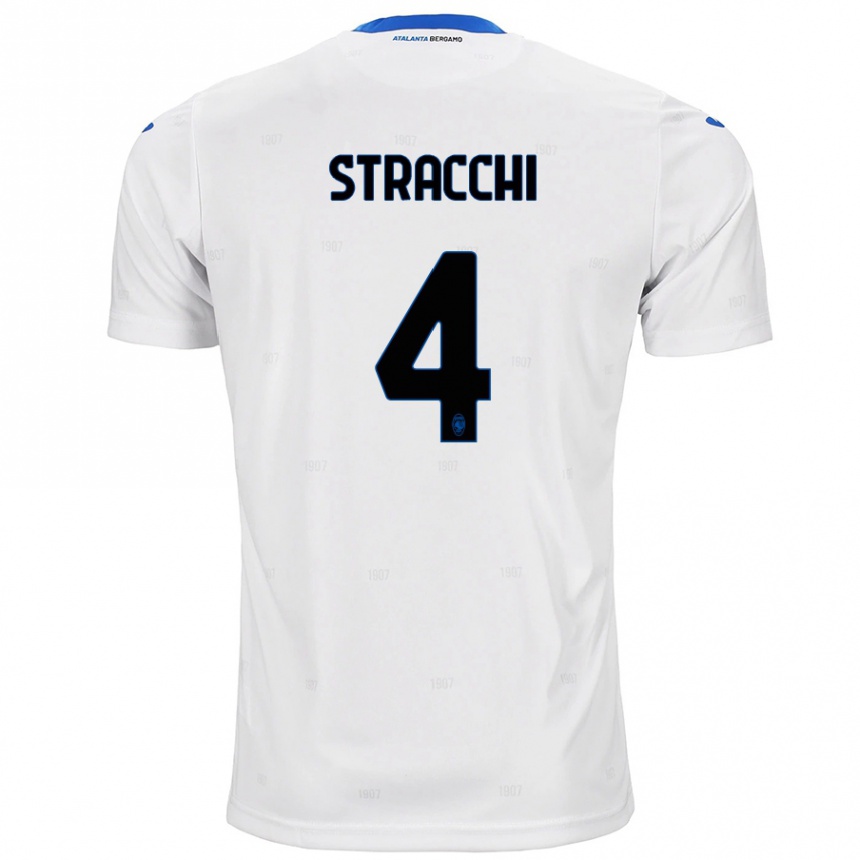 Men Football Daniela Stracchi #4 White Away Jersey 2024/25 T-Shirt Uk