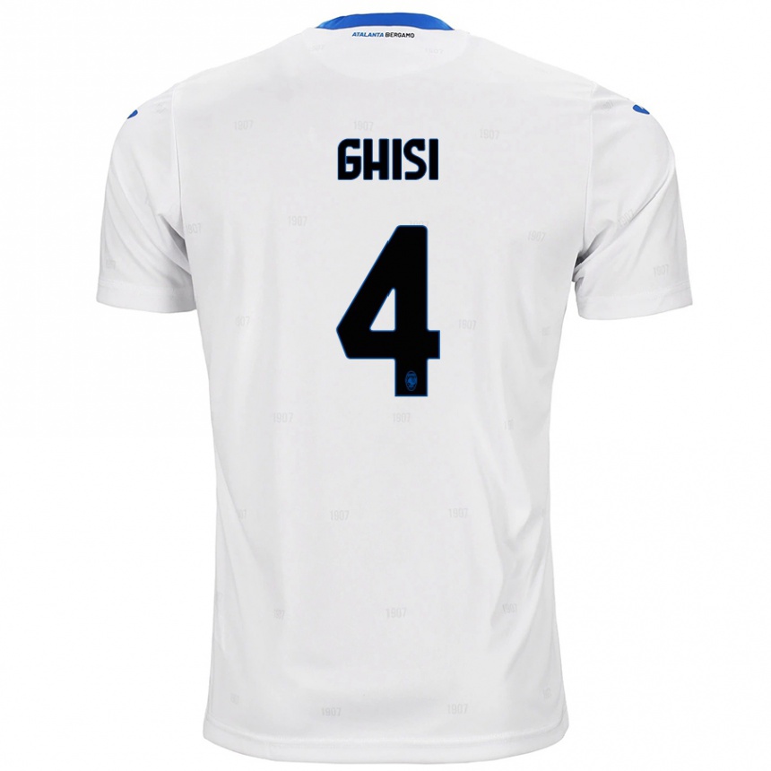 Men Football Laura Ghisi #4 White Away Jersey 2024/25 T-Shirt Uk