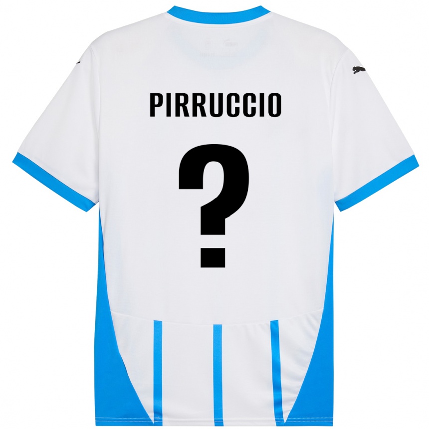 Men Football Federico Pirruccio #0 White Blue Away Jersey 2024/25 T-Shirt Uk