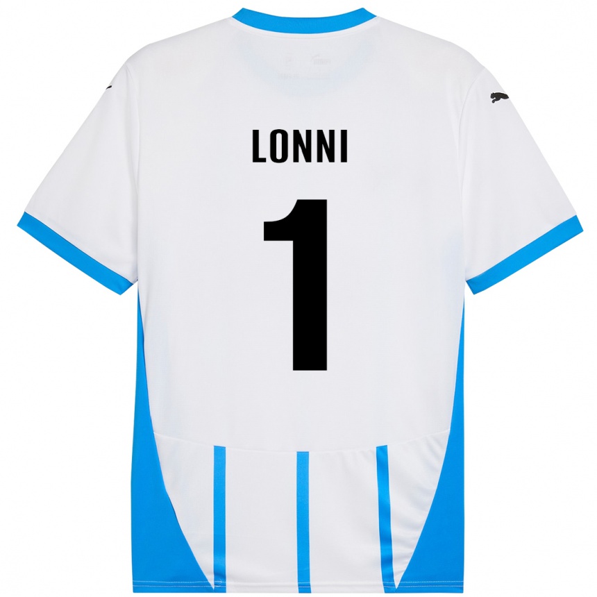 Men Football Lia Lonni #1 White Blue Away Jersey 2024/25 T-Shirt Uk